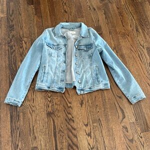 Nicole Mille Light Wash Denim Jacket.  Size Large